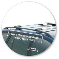 Yakima Black 2 Bar Roof Rack - BMW 5 Series E39 Touring 5dr Wagon 1/97 - 1/03 (S53Y)