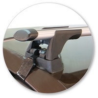 Prorack Silver 2 Bar Aero Through Bar kit to suit Skoda Octavia 5dr Hatch (2/2014 - 5/2017)