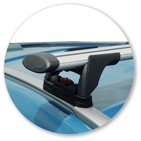 Prorack Silver 2 Bar Aero Through Bar kit to suit Hyundai i30 5dr Wagon (2013 - 2017)