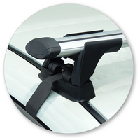 Prorack Silver 2 Bar Aero Through Bar kit to suit Nissan Leaf 5dr Hatch (2012 - 2017)