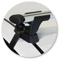 Prorack Silver 2 Bar Aero Through Bar kit to suit Toyota Prius V (Steel Roof) 5dr Wagon (2012 - Current)