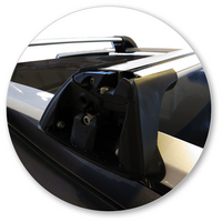 Prorack Silver 2 Bar Aero Flush Bar kit to suit Peugeot 2008 5dr SUV (2013 - 2020)