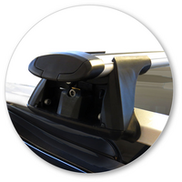 Prorack Silver 2 Bar Aero Through Bar kit to suit Peugeot 2008 5dr SUV (2013 - 2020)