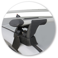 Prorack Silver 2 Bar Aero Through Bar kit to suit Kia Picanto 5dr Hatch (2011 - 2015)