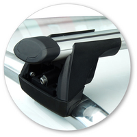 Prorack Silver 2 Bar Aero Through Bar kit to suit Audi Q3/RS Q3 5dr SUV (2012 - 2018)