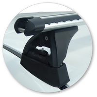 Prorack Silver 2 Bar Heavy Duty Through Bar kit to suit Mazda Axela 5dr Hatch (10/2013 - Current)