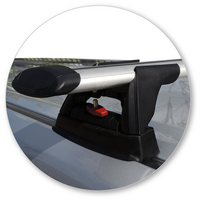 Prorack Silver 2 Bar Aero Through Bar kit to suit Toyota Highlander GX 5dr SUV (2014 - 2/2020)