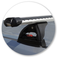 Prorack Silver 2 Bar Heavy Duty Through Bar kit to suit Toyota Highlander GX 5dr SUV (2014 - 2/2020)