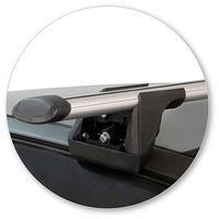 Prorack Silver 2 Bar Aero Through Bar kit to suit Volvo XC60 5dr SUV (2009 - 10/2017)