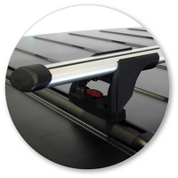 Prorack Black 2 Bar Aero Through Bar kit to suit Jeep Wrangler Unlimited JK 5dr SUV (2007 - 4/2019)