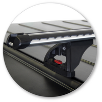 Prorack Silver 2 Bar Heavy Duty Through Bar kit to suit Jeep Wrangler Unlimited JK 5dr SUV (2007 - 4/2019)