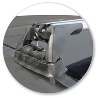 Prorack Silver 2 Bar Aero Flush Bar kit to suit Fiat Panda 5dr Hatch (2014 - Current)