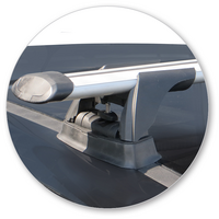 Prorack Silver 2 Bar Aero Through Bar kit to suit Fiat Panda 5dr Hatch (2014 - Current)