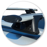 Prorack Silver 2 Bar Aero Through Bar kit to suit Renault Koleos 5dr SUV (5/2014 - 2017)