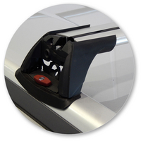 Prorack Silver 2 Bar Aero Flush Bar kit to suit Isuzu MU-X 5dr SUV (2014 - 4/2017)