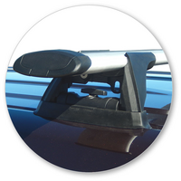 Prorack Silver 2 Bar Aero Through Bar kit to suit Toyota Highlander 5dr SUV (2007 - 2013)