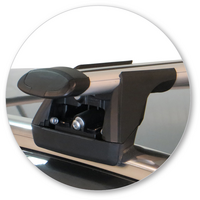 Prorack Silver 2 Bar Aero Through Bar kit to suit Audi A6/S6/RS6 Avant 5dr Wagon (2005 - 2010)