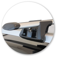 Prorack Silver 2 Bar Aero Through Bar kit to suit Jeep Cherokee 5dr SUV (2014 - 2023)