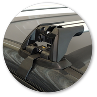 Yakima Black 2 Bar Roof Rack - Ford Fiesta  5dr Hatch 1/13 - 1/17 (S24Y &amp; K429)