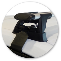 Prorack Silver 2 Bar Aero Through Bar kit to suit Toyota Corolla 4dr Sedan (2014 - 2019)