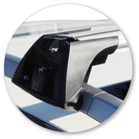 Prorack Silver 2 Bar Aero Flush Bar kit to suit Holden Captiva 5 5dr SUV (2006 - 2020)