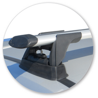 Prorack Silver 2 Bar Aero Through Bar kit to suit Ford Focus 3dr Hatch (2008 - 2011)