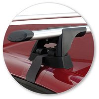 Prorack Silver 2 Bar Aero Through Bar kit to suit Jeep Cherokee Sport 5dr SUV (2014 - 2022)