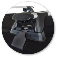 Prorack Silver 2 Bar Aero Through Bar kit to suit Honda City 4dr Sedan (2014 - 4/2017)