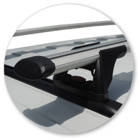 Prorack Silver 2 Bar Aero Through Bar kit to suit Jeep Wrangler JK 3dr SUV (2007 - 4/2019)