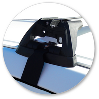 Prorack Silver 2 Bar Aero Flush Bar kit to suit SsangYong Actyon Sport 4dr Ute (2012 - 2017)