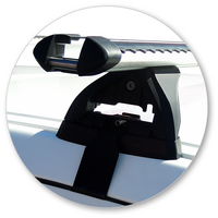 Prorack Black 2 Bar Heavy Duty Through Bar kit to suit SsangYong Actyon Sport 4dr Ute (2012 - 2017)