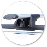 Prorack Silver 2 Bar Aero Through Bar kit to suit Dodge Journey 5dr SUV (2008 - 2017)