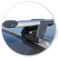 Prorack Silver 2 Bar Aero Through Bar kit to suit Porsche Macan 5dr SUV (2014 - Current)