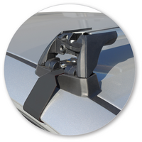 Prorack Silver 2 Bar Aero Flush Bar kit to suit Kia Cerato 5dr Hatch (2013 - 2018)