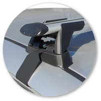 Prorack Silver 2 Bar Aero Through Bar kit to suit Kia Cerato 5dr Hatch (2013 - 2018)