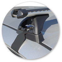 Prorack Black 2 Bar Heavy Duty Through Bar kit to suit Kia Cerato 5dr Hatch (2013 - 2018)