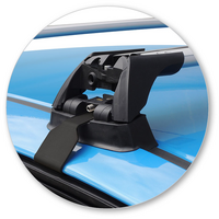 Prorack Silver 2 Bar Aero Flush Bar kit to suit Honda Jazz 5dr Hatch (8/2014 - 2020)