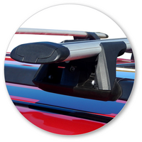 Prorack Black 2 Bar Aero Through Bar kit to suit Mitsubishi Pajero SWB 3dr SUV (2006 - Current)