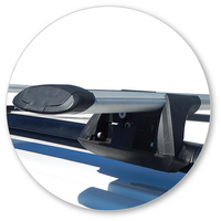 Prorack Black 2 Bar Aero Through Bar kit to suit Volkswagen Caddy Mobility 5dr MPV (2010 - 2020)