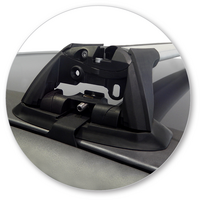 Prorack Silver 2 Bar Aero Flush Bar kit to suit Ford Ranger Super Cab 4dr Ute (2006 - 2011)