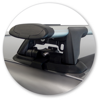 Prorack Silver 2 Bar Aero Through Bar kit to suit Ford Ranger Super Cab 4dr Ute (2006 - 2011)