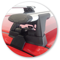 Prorack Silver 2 Bar Aero Through Bar kit to suit Toyota Yaris 5dr Hatch (2014 - 2017)