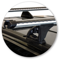 Prorack Black 2 Bar Heavy Duty Through Bar kit to suit Jeep Grand Cherokee WK2 SRT-8 / Blackhawk 5dr SUV (2012 - 12/2021)