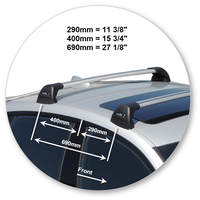 Yakima Black 2 Bar Roof Rack - BMW 4 Series Gran Coupe 4dr Coupe 1/14 - 7/17 (S25Y &amp; K571)