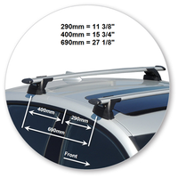 Yakima Black 2 Bar Roof Rack - BMW 4 Series Gran Coupe 4dr Coupe 1/14 - 7/17 (S16Y &amp; K571)
