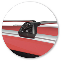 Prorack Silver 2 Bar Aero Flush Bar kit to suit Kia Soul Steel Roof 5dr SUV (2014 - 2019)