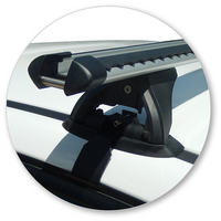 Prorack Silver 2 Bar Heavy Duty Through Bar kit to suit Ford Falcon FG X 4dr Sedan (12/2014 - 2016)