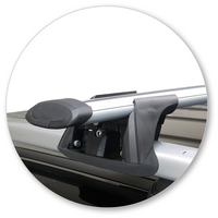 Prorack Silver 2 Bar Aero Through Bar kit to suit Jeep Renegade 5dr SUV (2015 - Current)