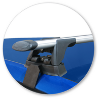 Prorack Silver 2 Bar Aero Through Bar kit to suit Skoda Fabia 5dr Hatch (2015 - 2020)