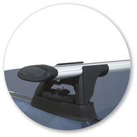 Prorack Silver 2 Bar Aero Through Bar kit to suit Hyundai i20 5dr Hatch (2015 - 2018)